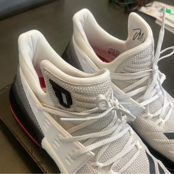 adidas D Lillard 3 'Rip City' Red, Black, White Men's Basketball Shoe Size 11.5 - Picture 10 of 12